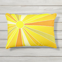 Gelber Sonnenschein-umschaltbares modernes Kissen Für Draußen