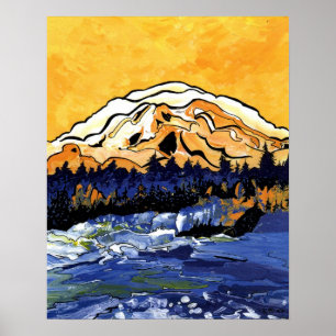 Gelber Sonnenuntergang Poster