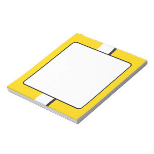 Gelber Sportscar Streifen Notizblock