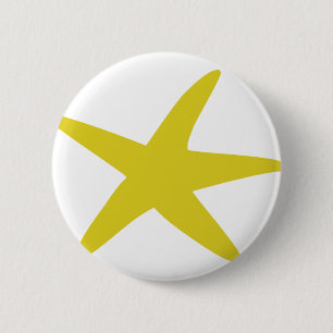 gelber Starfishstern Button