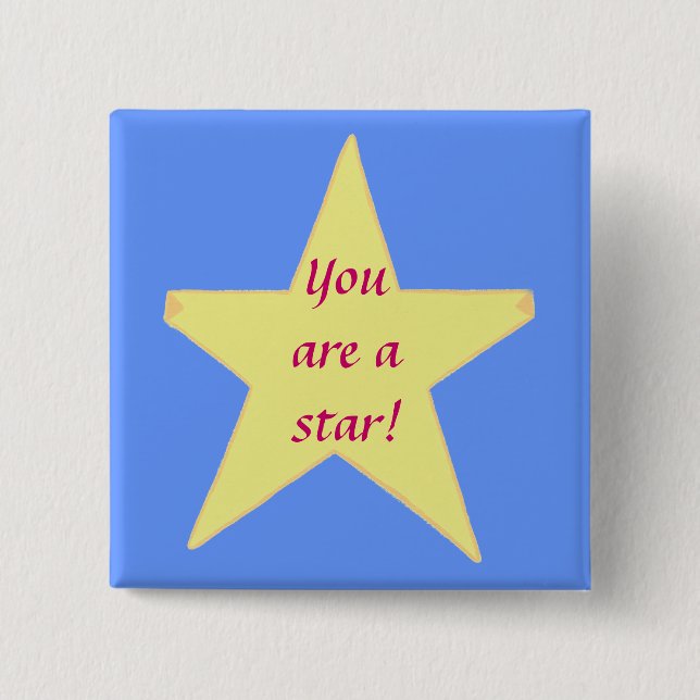 Gelber Stern, Sie sind ein Stern Custom Buttons (Vorderseite)
