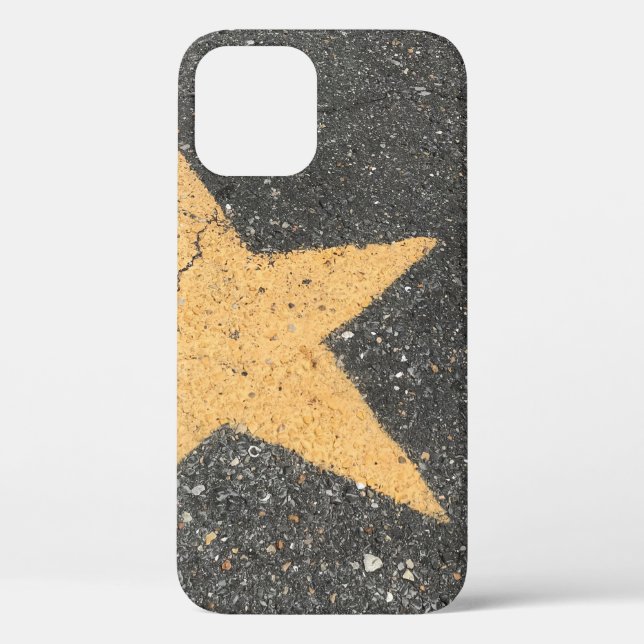 Gelber sternbedruckter Bürgersteig Case-Mate iPhone Hülle (Rückseite)