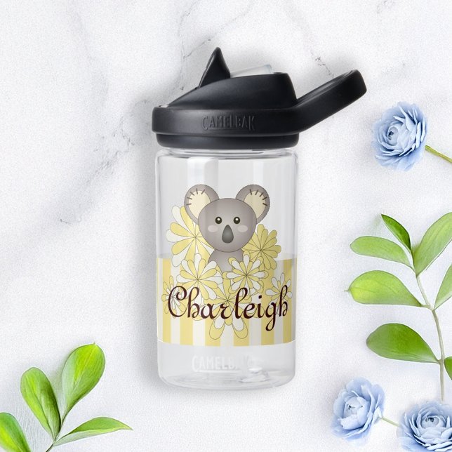 Gelber Streifen Niedlich Baby Koala Kinder Trinkflasche (Von Creator hochgeladen)