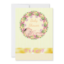 Gelber Streifen Schlafsäulendusche Einladung