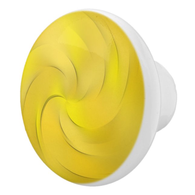 Gelber Swirl Keramikknauf (Rechts)
