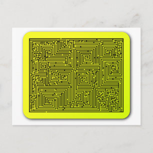Gelber Swirl Postkarte