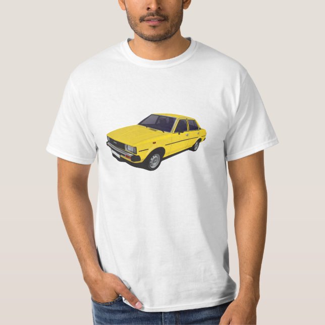 Gelber T - Shirt Toyota Corolla DX E70 (Vorderseite)