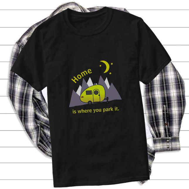 Gelber Teardrop Camper Trailer T - Shirt (Von Creator hochgeladen)