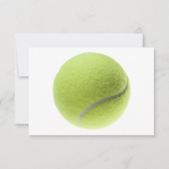Gelber Tennisball kundengebundene Schablone Einladung (Vorderseite)