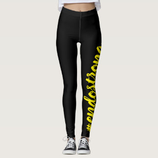 gelber Text #endostrong Leggings