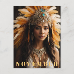 *~* Gelber Topas AP53 NOVEMBER Geburtsstein Citrin Postkarte