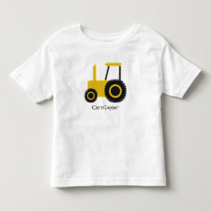 Gelber Traktor addieren gerade Namen Kleinkind T-shirt