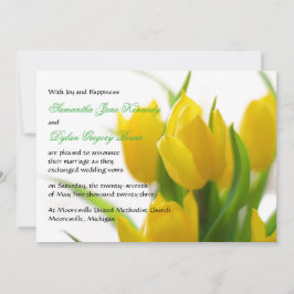 Gelber Tulip - Hochzeitsankündigung Einladung