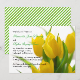 Gelber Tulip - Hochzeitsankündigung Einladung