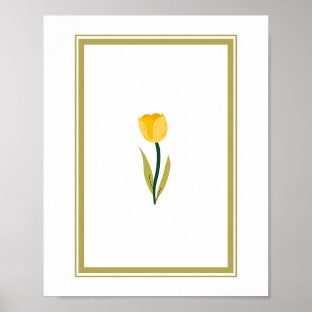Gelber Tulip Poster (Vorne)