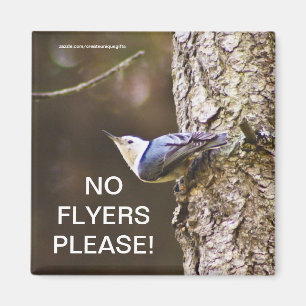 Gelber u. blauer Vogel keine Flyer gefallen Magnet