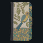 Gelber und Aquamariner Blauer Vogel auf einem Zwei Phone Geldbeutel<br><div class="desc">Dieses schöne Bild eines aquamarinen und gelben Vogels auf einem Zweig passt perfekt zu jedem Zazzle-Produkt. Das inspirierte Gemälde von Chariklia Zarris besteht aus vielen verschiedenen Mustern,  Blume und Blätter. Bestelle noch heute!</div>