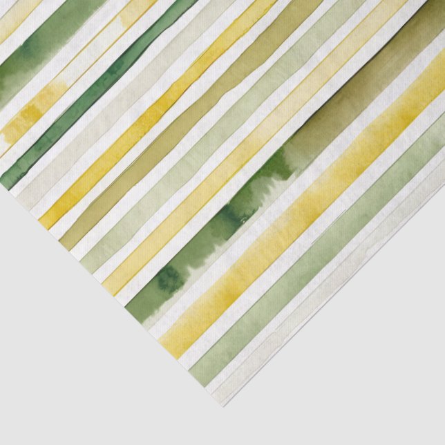 Gelber und grüner Streifen Seidenpapier (Detail)