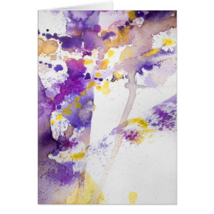 gelber und lila Watercolorhintergrund