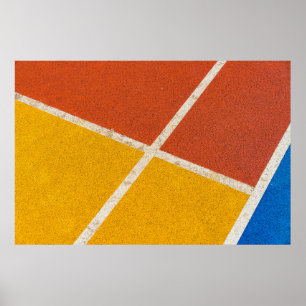 Gelber und orangefarbener Boden Poster