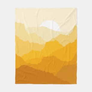 Gelber und orangefarbener Sonnenaufgang Fleecedecke