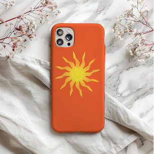 Gelber und orangener funky Flamingo-Sonne Case-Mate iPhone Hülle