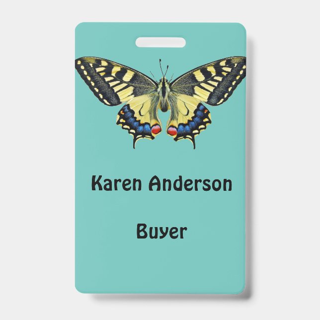 Gelber und schwarzer Schmetterling Ausweis (Front)