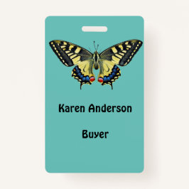 Gelber und schwarzer Schmetterling Ausweis