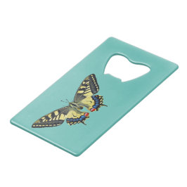 Gelber und schwarzer Schmetterling Geldbeutel Flaschenöffner