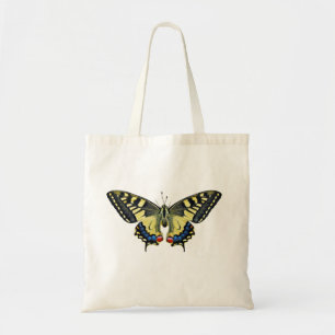 Gelber und schwarzer Schmetterling Tragetasche