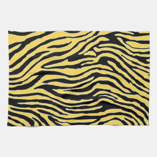 gelber und schwarzer Zebrastreifen Handtuch