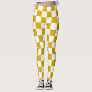 Gelber und weißer Senf Leggings