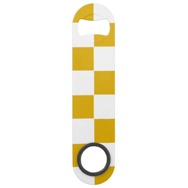 Gelber und weißer Senf Speed Flaschenöffner (Vorderseite)