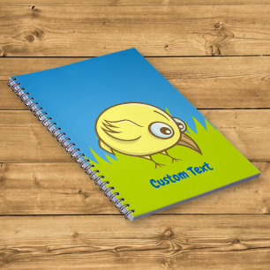 Gelber Vogel Cartoon Notizbuch Notizblock