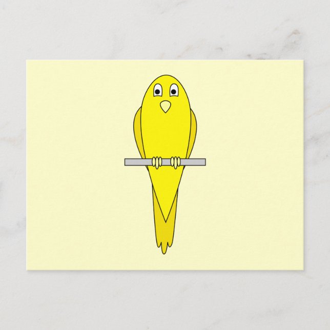 Gelber Vogel. Kanarisch. Postkarte (Vorderseite)