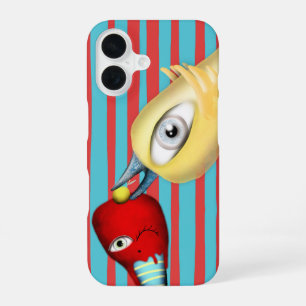 Gelber Vogel Storytelling Frucht rote Eiscreme lec iPhone 16 Hülle