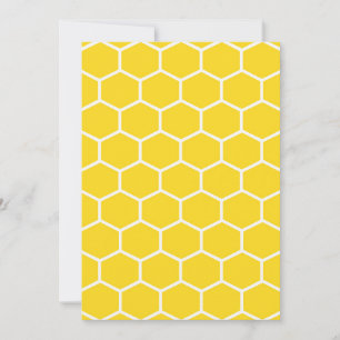 Gelber Wabengeometrischer weißer Linien Hummel Dankeskarte