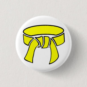 Gelber widerlicher Gurt-Knopf Button
