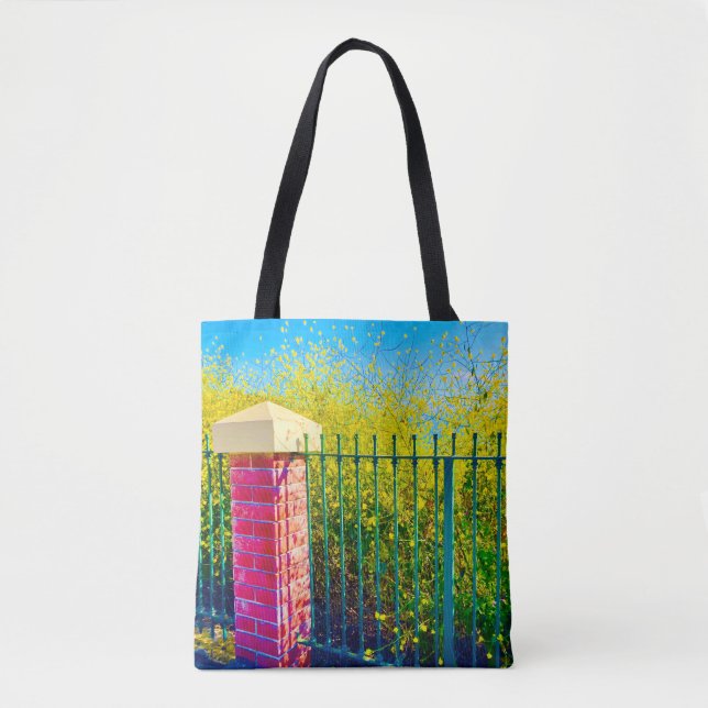 Gelber Zaun Blüte Tasche (Vorderseite)