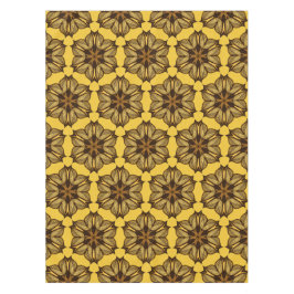 Gelbes Abstraktes Blumenmuster Tischdecke