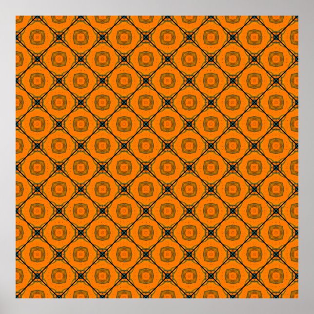Gelbes abstraktes Muster-Hintergrunddesign. abstra Poster (Vorne)