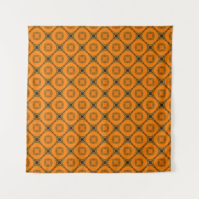 Gelbes abstraktes Muster-Hintergrunddesign. abstra Wandteppich (Vorderseite)