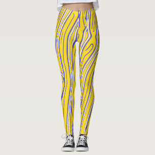 Gelbes abstraktes Muster "Ratti_Creative_Arts" Leggings