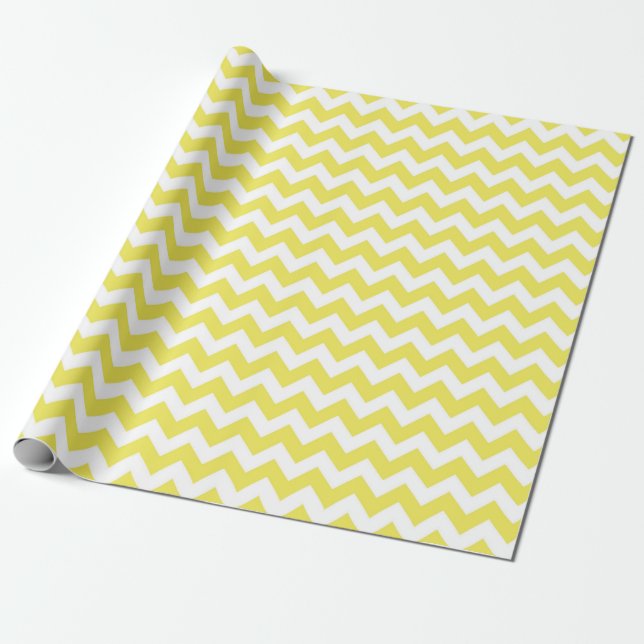 Gelbes Abstraktes Musterpapier Geschenkpapier (Ungerollt)