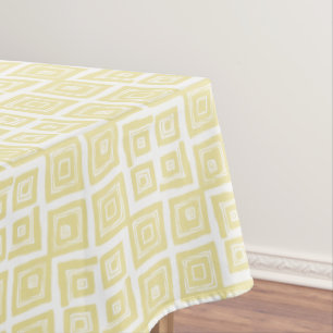 Gelbes Abstraktes Quadrat-Muster Tischdecke