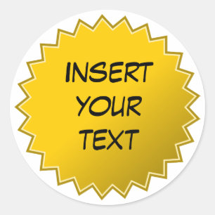 Gelbes Abzeichen Runder Aufkleber