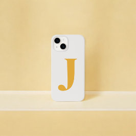 Gelbes Anfangsname Personalisiertes Monogramm-Desi Case-Mate iPhone 14 Hülle