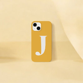 Gelbes Anfangsname Personalisiertes Monogramm-Desi Case-Mate iPhone 14 Hülle