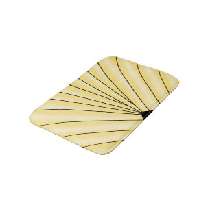 Gelbes Art Deco Design Badematte