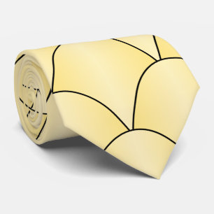 Gelbes Art Deco Design Krawatte